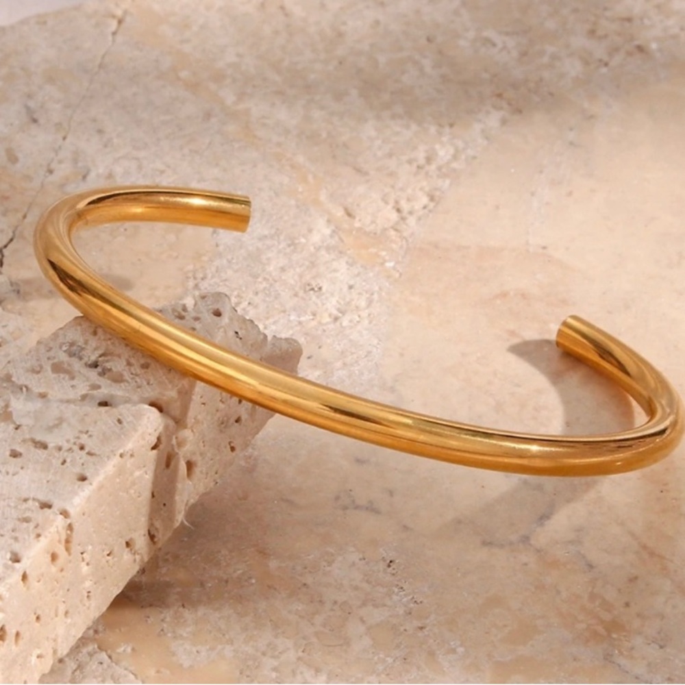 Gold Cuff Bangle Bracelet